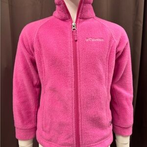 Columbia Girls' Hot Pink Full-Zip Fleece Jacket 4/5